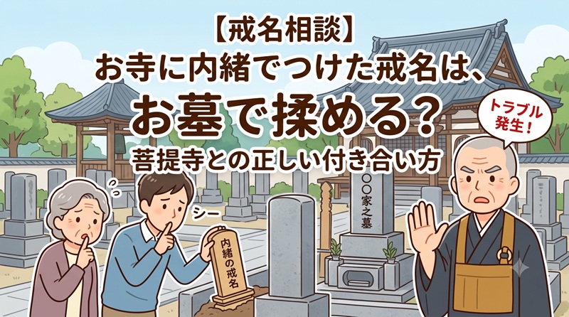 お寺に内緒の戒名はお墓で揉める？菩提寺との付き合い方と納骨トラブル
