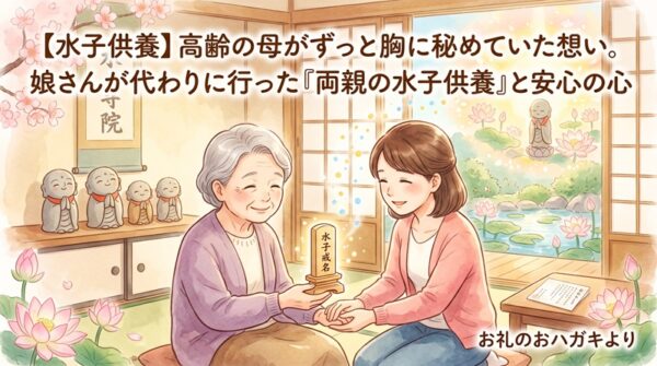 高齢の母が胸に秘めた想い。親の代わりに娘が行う「両親の水子供養」｜本寿院