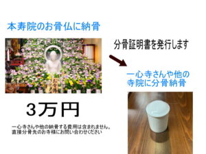分骨証明書