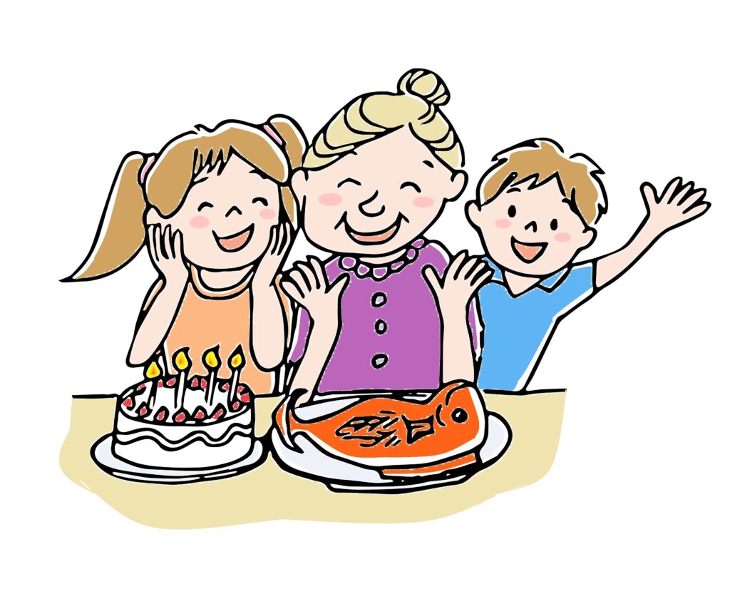 誕生日親子